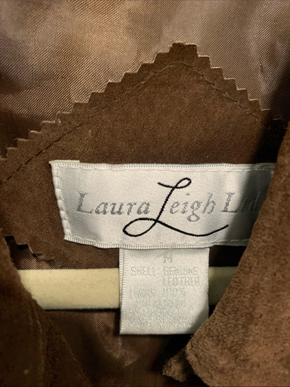 Vintage Laura Leigh Brown Genuine Suede Long Belted Jacket - Picture 2 of 7